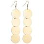 Delicate Filigree Dangle Long Disc Drop Hook Earrings for Women and Girls - Available in Silver and Gold Tones