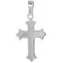 7/8 inch Sterling Silver Cross Fleury Necklace for Women and Men Solid Back Flawless High Polished Finish 0.8mm Box_Chain 7/8 inch Sterling Silver Cross Fleury Necklace for Women and Men Solid Back Flawless High Polished Finish 0.8mm Box_Chain