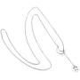 UALGL Y-Shaped Long Vertical Pendant Necklace Stainless Steel 18K Rose Gold Plated Choker Necklace Adjustable Clavicle Chain for Women or Girls