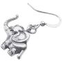 WEVENI Alloy Silver Gold Plated Cute Tiny Elephant Earrings Dangle Drop Antique Jewelry For Women Girls Dainty Gift