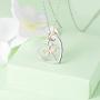 925 Sterling Silver Heart Ballet Dance Lovers Dancer Necklace Ballerina Silhouette Jewelry Gift for Girls Women