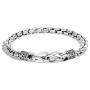 John Hardy Mens Asli Classic Chain Link Silver 6mm Box Chain Bracelet with Hook Clasp, Size M