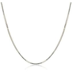 925 Sterling Silver 1.5MM Box Chain Italian Necklace- Sturdy and Strong Claps-16''-30''