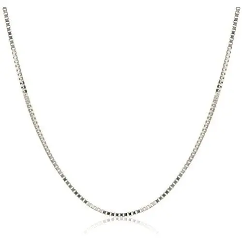 925 Sterling Silver 1.5MM Box Chain Italian Necklace- Sturdy and Strong Claps-16''-30'' 925 Sterling Silver 1.5MM Box Chain Italian Necklace- Sturdy and Strong Claps-16''-30''