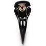 Skullis Necklace of Gemstone Carved Crystal Raven Skull Pendant, for Men and Women. Skull Jewelry.