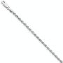 Newborn Jewellery 925 Sterling Silver Durable Italian Rope Chain Necklace Rhodium Plated 1.3mm (15.7''-21.7'')