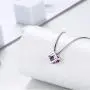 Birthstone Necklace/Earring 925 Sterling Silver Women Cross/3D Cube/Cresent Moon Birth Stone Jewelry Mens Birthday Gift Anniversary Present