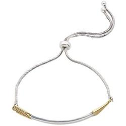 Silpada Curved Arrow Bolo Chain Bracelet in Sterling Silver & Brass, 9''