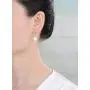 1 Pair Sterling Silver Leverback Dangle Pearl Earrings AAA Freshwater Cultured 12mm Teardrop Jewelry for Women Girls Gifts PE3-4