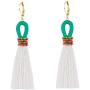 Leverback Dangle Seed Beaded Weave Earrings Bohemian Handmade Long Threads Tassel Boho Women Girls Fringe