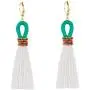 Leverback Dangle Seed Beaded Weave Earrings Bohemian Handmade Long Threads Tassel Boho Women Girls Fringe