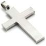 Xusamss Titanium Steel Wood Grain Cross Pendant 24'' Chain Necklace