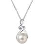 FANCIME Pearl Necklace 9-10mm Genuine Freshwater Pearl in Sterling Silver Birthstone Necklace for Women Heart Necklace June Birthstone Fine Jewelry for Women