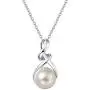 FANCIME Pearl Necklace 9-10mm Genuine Freshwater Pearl in Sterling Silver Birthstone Necklace for Women Heart Necklace June Birthstone Fine Jewelry for Women