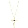 Femme Luxe 10K Yellow Gold Birthstone Open Loop Cross Pendant Necklace for Women, 4mm Round Gemstone, 18'' Gold Filled Chain, Hypoallergenic, Gift Ready Packaging Femme Luxe 10K Yellow Gold Birthstone Open Loop Cross Pendant Necklace for Women, 4mm Round Gemstone, 18'' Gold Filled Chain, Hypoallergenic, Gift Ready Packaging