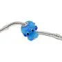 EVESCITY 925 Silver 3D Animals Cute Blue Hippo Hippopotamus Murano Glass Beads Compatible with Charm Bracelets Cute Jewelry Gifts for Her