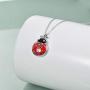 POPLYKE Ladybug/Penguin/Owl/Wolf/Butterfly Jewelry Gifts Sterling Silver Cute Ladybug/Penguin/Owl Locket Necklace That Holds Pictures for Women Girls