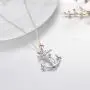 KINGWHYTE 925 Sterling Silver Necklace for Women Anchor/Compass Necklace Graduation KINGWHYTE 925 Sterling Silver Necklace for Women Anchor/Compass Necklace Graduation