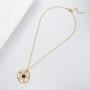 SENFAI Pentagram Star Semi-Precious Stones Pendant Wiccan Pagan Necklace 18 Inch