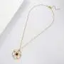 SENFAI Pentagram Star Semi-Precious Stones Pendant Wiccan Pagan Necklace 18 Inch