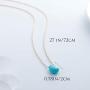CanB Turquoise Long Necklace Tiny Turquoise Necklace Turquoise Drop Necklace Dainty Necklace Jewelry for Women Girls (Gold)