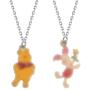 BAUNA The Pooh Bear Gift The Pooh Bear Necklace Long Distance Best Friend Necklace Set for 2