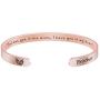 Joycuff Memorial Gift for Loss of Mom Dad Grandma Grandpa Son Sister Husband Brother Rose Gold Sympathy Bracelet Bereavement Cuff Remembrance Bangle