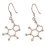 Caffeine Molecule Earrings, Happiness Neurotransmitter Earrings, Organic Chemistry Jewelry for Science Lovers and Science Major Caffeine Molecule Earrings, Happiness Neurotransmitter Earrings, Organic Chemistry Jewelry for Science Lovers and Science Major