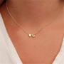 Glimmerst Initial Heart Necklace,18K Gold Plated Stainless Steel Tiny Heart Letter Necklace Personalized Monogram Name Necklace for Women Girls