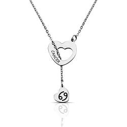 Gold Rose Y Necklaces 12 Zodiac Sign Necklace Black Constellation Jewelry Gift for Women Girls Astrology Sign Symbol Necklaces