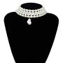 ELABEST Layered Pearl Choker Necklace White Pearl Pendant Necklaces Jewelry Accessories for Women Girls (pearl 1)