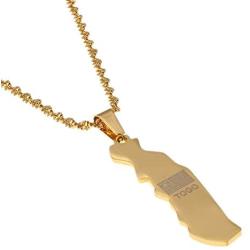 Map of Togolaise Pendant Necklaces Jewellery Map Togo Jewelry Togolese Necklace