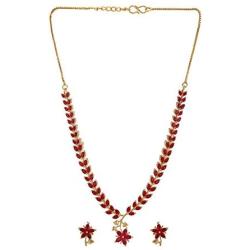 Efulgenz Bridal Crystal Cubic Zirconia Floral Gold Plated Necklace Earrings Jewelry Set for Women Girls Bride Bridesmaids