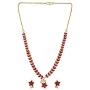 Efulgenz Bridal Crystal Cubic Zirconia Floral Gold Plated Necklace Earrings Jewelry Set for Women Girls Bride Bridesmaids