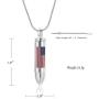 zeqingjw Stainless Steel Bullet Pendant Urn Ashes Necklace Cremation Jewelry Keepsake Memorial Pendant