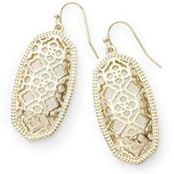 Kendra Scott Elle Drop Earrings for Women, Fashion Jewelry, Filigree, 14k Gold-Plated