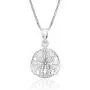 Honolulu Jewelry Company Sterling Silver Sand Dollar Necklace Pendant with 18'' Box Chain Honolulu Jewelry Company Sterling Silver Sand Dollar Necklace Pendant with 18'' Box Chain
