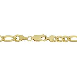 Kooljewelry Solid 14k Yellow Gold Filled 6 mm Figaro Chain Necklace (18, 20, 22, 24 or 30 inch)