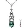 Silvershake Natural Gemstone 925 Sterling Silver Celtic Knot Solitaire Pendant with 18 Inches Chain Necklace Silvershake Natural Gemstone 925 Sterling Silver Celtic Knot Solitaire Pendant with 18 Inches Chain Necklace