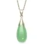 Natural Jade Necklace Pendant in 10K Gold