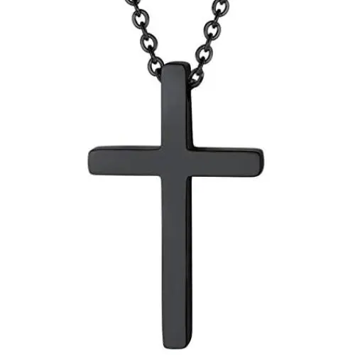 PROSTEEL Stainless Steel Cross Necklace for Men Women, Silver/Black/Gold Tone, Two Size, Hypoallergenic, Engrave Text Available, Come Gift Box PROSTEEL Stainless Steel Cross Necklace for Men Women, Silver/Black/Gold Tone, Two Size, Hypoallergenic, Engrave Text Available, Come Gift Box