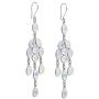 YoTreasure 3 1/2'' Moonstone Solid 925 Sterling Silver Gemstone Dangle Earrings