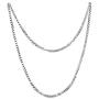 Brights Collection 0.85MM 925 Sterling Silver 18'' Italian Box Chain Crafted With 14K White Gold Plated Prime Jewelry For Womens