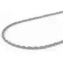 Nuragold 14k White Gold 1.5mm Rope Chain Diamond Cut Womens Lightweight Pendant Necklace, 14'' 16'' 18'' 20'' 22'' 24'' 26''