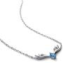 Antler Necklace 925 Sterling Silver Reindeer Animal Horn Jewelry Minimalist Style Clavicle Chain with Personalized Birthstone Charm Deer Antler Charm Necklaces