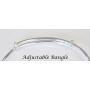 Navika Tri- Delta Sorority Inspired Love Adjustable Bangle Bracelets - Silver - Delta Delta Delta