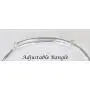 Navika Tri- Delta Sorority Inspired Love Adjustable Bangle Bracelets - Silver - Delta Delta Delta