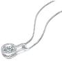 VANLAMS Delicate Sterling Silver Cubic Zirconia Dancing Heart Pendant Necklace Women Girl Jewelry Gifts (Dancing)