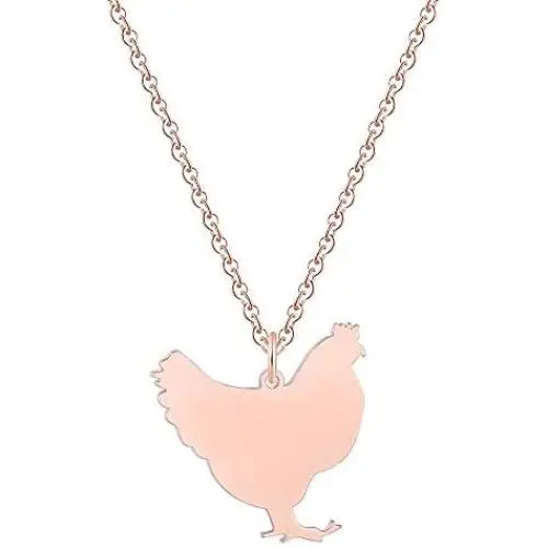 Eiffy Stainless Steel Zodiac Animal Chicken Pendant Necklace for Women Turkey Cock Rooster Choker Jewelry Eiffy Stainless Steel Zodiac Animal Chicken Pendant Necklace for Women Turkey Cock Rooster Choker Jewelry