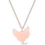 Eiffy Stainless Steel Zodiac Animal Chicken Pendant Necklace for Women Turkey Cock Rooster Choker Jewelry